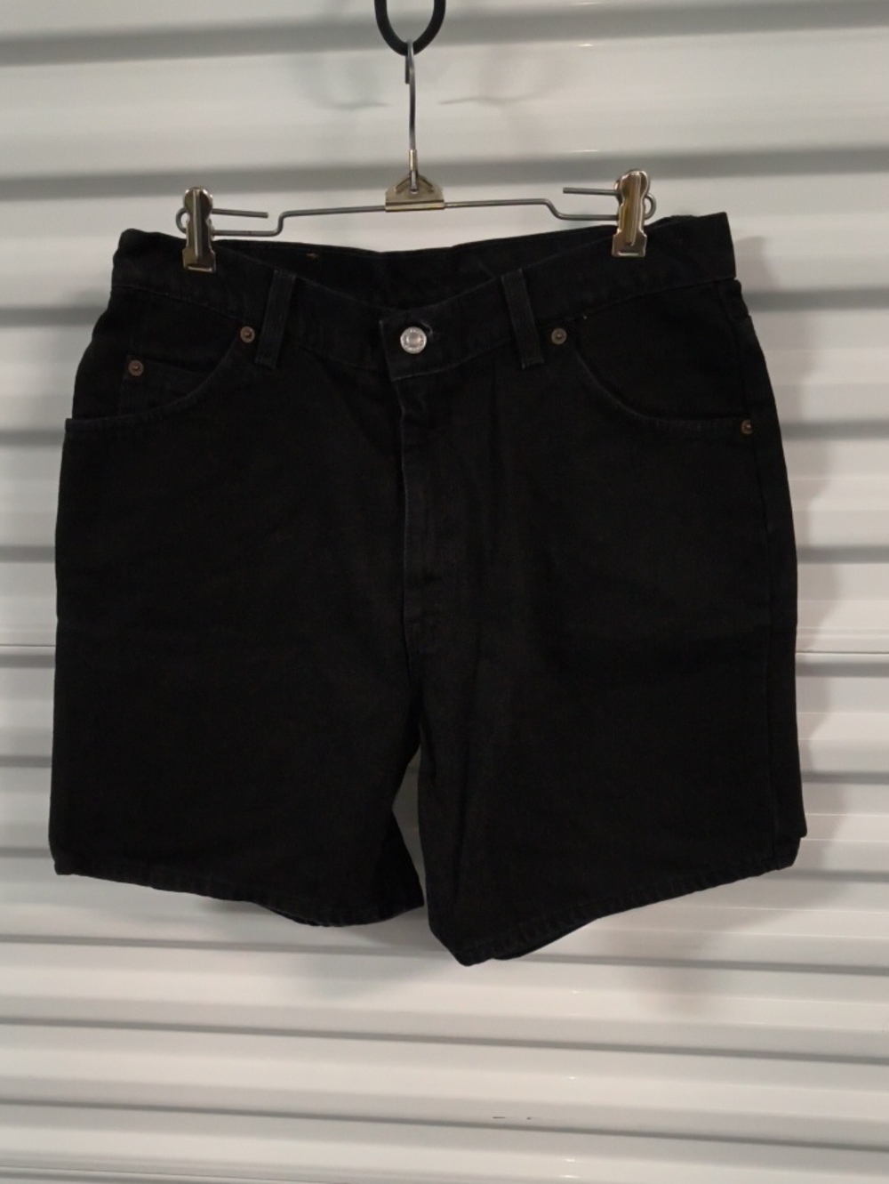 Vtg 90's Levis Orange Tab 951 Relaxed Fit Shorts Women 14 Black Made In USA Y2K